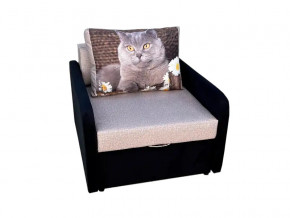 Кресло кровать Канзасик с подлокотниками кот с ромашками-2 в Березниках - berezniki.magazinmebel.ru | фото