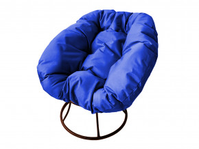 Кресло Пончик без ротанга синяя подушка в Березниках - berezniki.magazinmebel.ru | фото