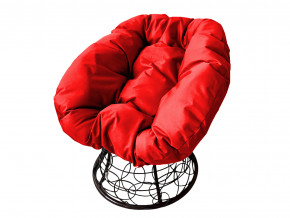 Кресло Пончик с ротангом красная подушка в Березниках - berezniki.magazinmebel.ru | фото