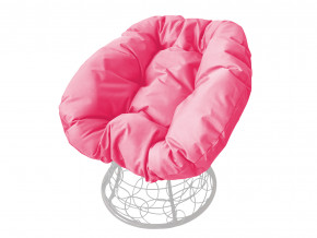 Кресло Пончик с ротангом розовая подушка в Березниках - berezniki.magazinmebel.ru | фото