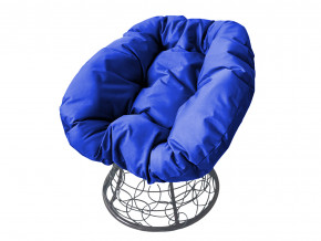 Кресло Пончик с ротангом синяя подушка в Березниках - berezniki.magazinmebel.ru | фото