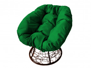 Кресло Пончик с ротангом зелёная подушка в Березниках - berezniki.magazinmebel.ru | фото