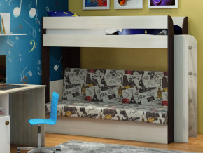 Кровать двухъярусная Карамель 75 венге ткань биг бен в Березниках - berezniki.magazinmebel.ru | фото