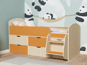 Кровать Малыш-7 Дуб-Оранжевый в Березниках - berezniki.magazinmebel.ru | фото