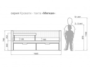 Кровать-тахта мягкая Svogen с ящиками и бортиком бежево-белый в Березниках - berezniki.magazinmebel.ru | фото - изображение 2