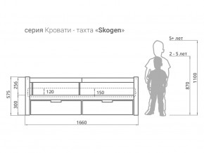 Кровать-тахта Svogen с ящиками и бортиком бежевый в Березниках - berezniki.magazinmebel.ru | фото - изображение 3