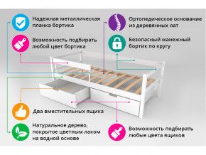 Кровать-тахта Svogen с ящиками и бортиком бежевый в Березниках - berezniki.magazinmebel.ru | фото - изображение 4