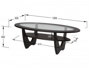 Стол журнальный Юпитер со стеклом СЖС-01 венге в Березниках - berezniki.magazinmebel.ru | фото - изображение 2